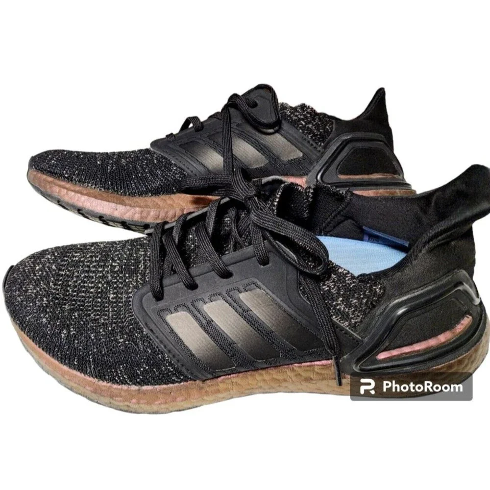 Adidas Womens Ultraboost 20 Black Signal Pink Sneakers Size 8
